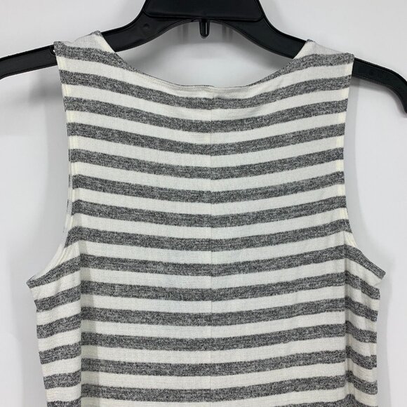 Market & Spruce Dress Gray White Stripe Meg Knit Sleeveless Mini - Picture 7 of 8